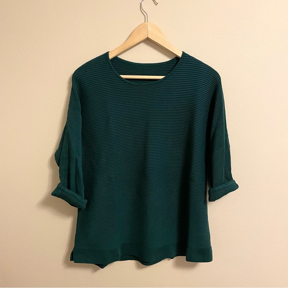 Dark Teal Women’s Ribbed Sweater - Approx Medium to Large
